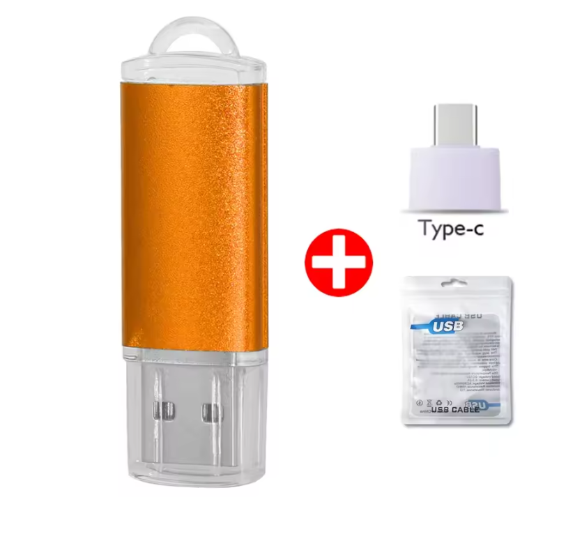 USB Flash Drive Type-C en USB-A – Compacte Metalen USB Stick