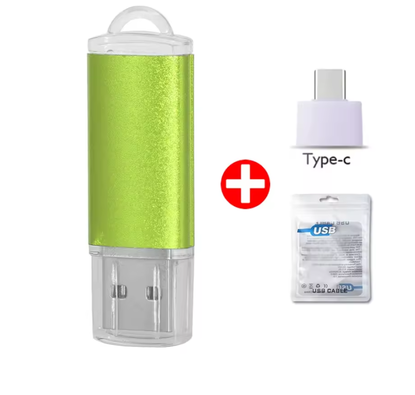 USB Flash Drive Type-C en USB-A – Compacte Metalen USB Stick