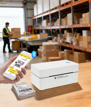 Thermische Labelprinter 4x6 – Bluetooth en USB Verzendprinter 203 DPI