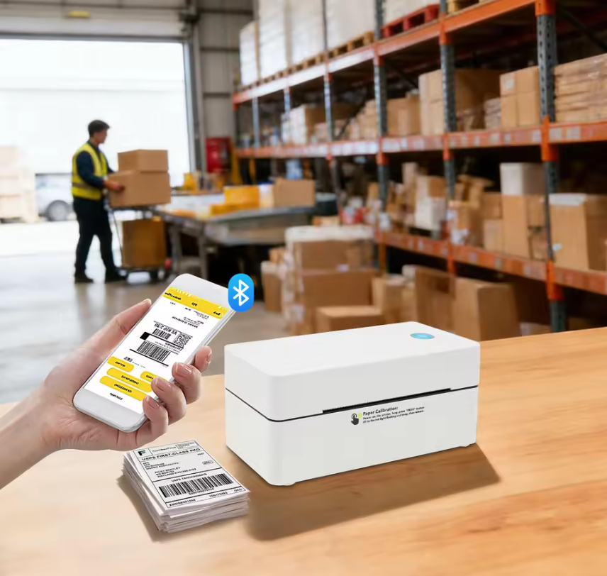 Thermische Labelprinter 4x6 – Bluetooth en USB Verzendprinter 203 DPI