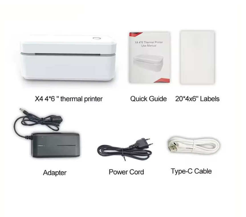 Draagbare Thermische Labelprinter 4x6 – Bluetooth Verzendprinter