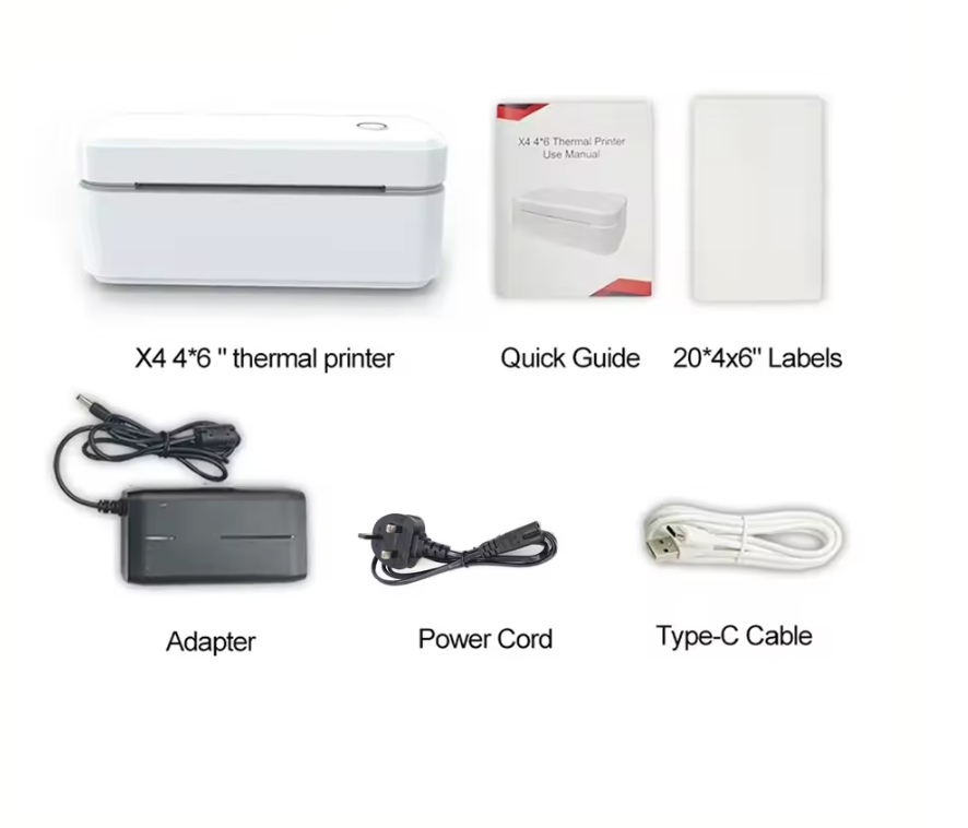 Draagbare Thermische Labelprinter 4x6 – Bluetooth Verzendprinter