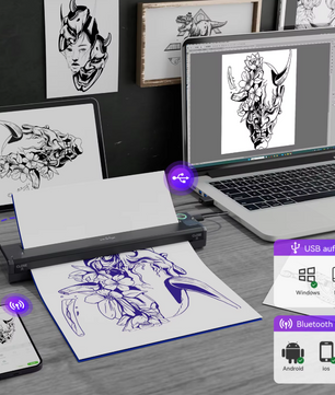 Draadloze Tattoo Stencil Printer – Thermisch en Bluetooth