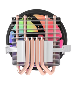 RGB CPU Luchtkoeler met 4 Heatpipes – Stille Koeling en PWM Ventilator
