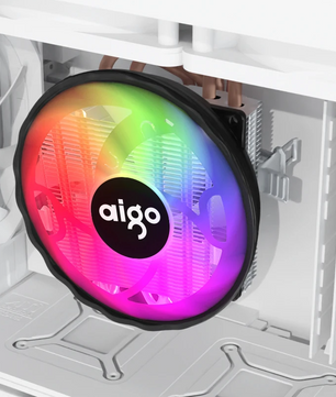 RGB CPU Luchtkoeler met 4 Heatpipes – Stille Koeling en PWM Ventilator