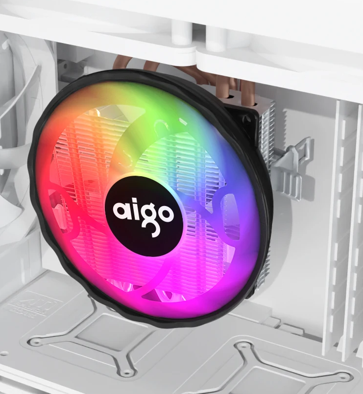 RGB CPU Luchtkoeler met 4 Heatpipes – Stille Koeling en PWM Ventilator