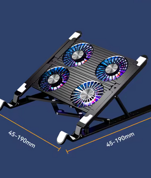 Laptop Koelpad met RGB Fans – Verstelbare en Stille Notebook Stand