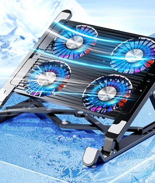 Laptop Koelpad met RGB Fans – Verstelbare en Stille Notebook Stand