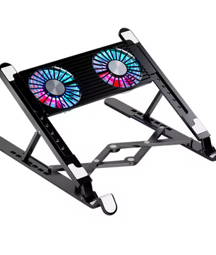 Laptop Koelpad met RGB Fans – Verstelbare en Stille Notebook Stand