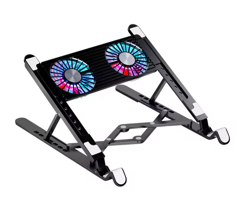 Laptop Koelpad met RGB Fans – Verstelbare en Stille Notebook Stand