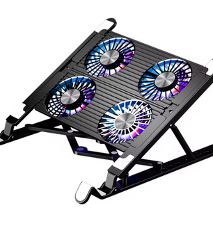Laptop Koelpad met RGB Fans – Verstelbare en Stille Notebook Stand
