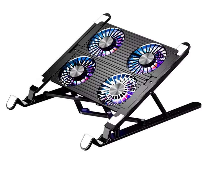 Laptop Koelpad met RGB Fans – Verstelbare en Stille Notebook Stand