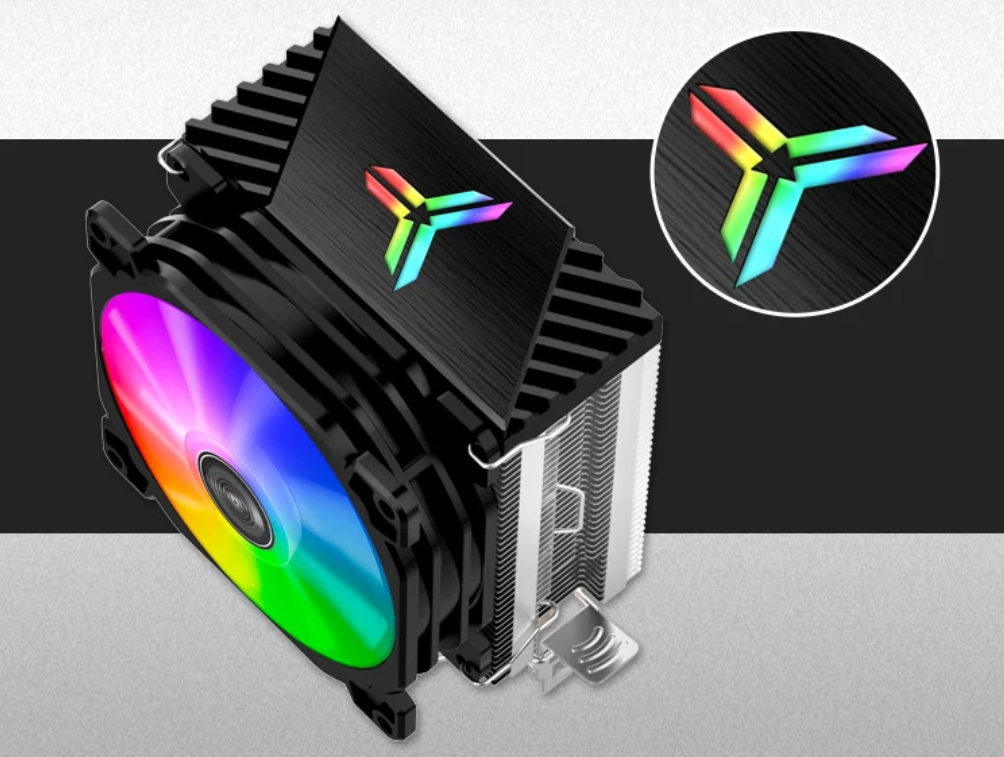 RGB CPU Tower Koeler – 2 Heatpipes en Stille 92mm Fan