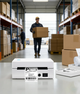 4x6 Label Printer – Draadloze Thermische Printer met Bluetooth en USB voor Verzending