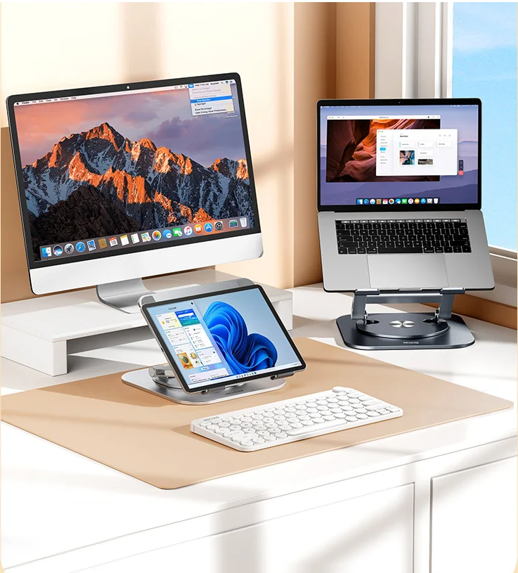 Verstelbare Laptop Standaard 360° – Aluminium Laptop Houder voor Bureau