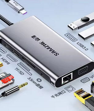10-in-1 USB-C Hub – 4K HDMI, Ethernet, USB 3.0 en 100W Power Delivery