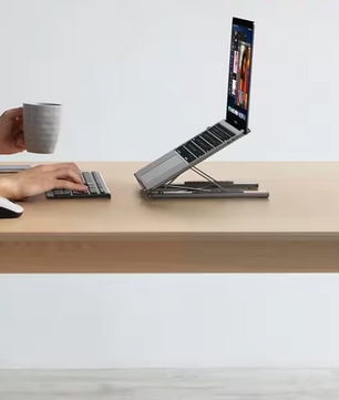8-in-1 Laptop Standaard met USB-C Hub – Verstelbaar Docking Station met PD 100W en Kaartlezer