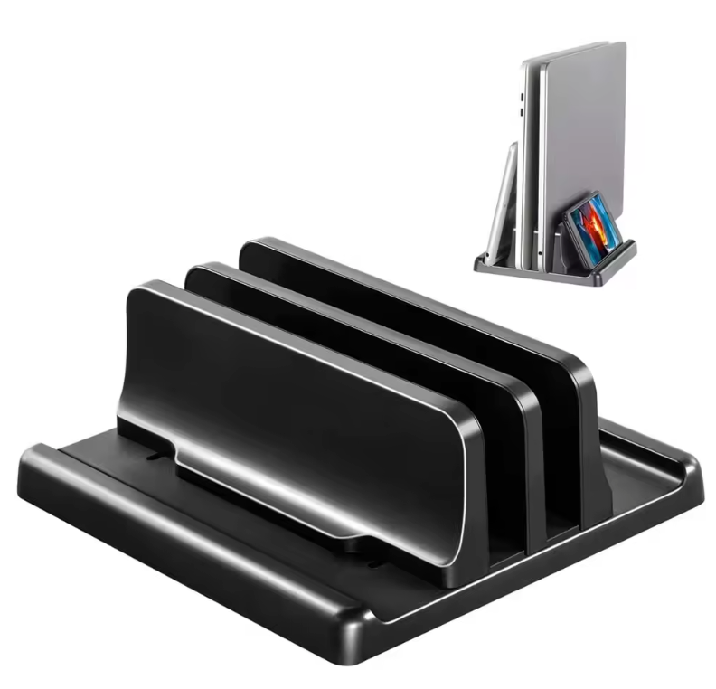 Verticale Laptop Standaard – Bureau Organizer met Verstelbare Sleuven