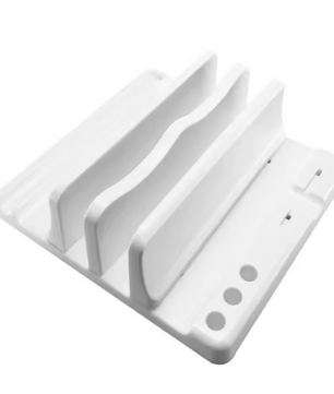 Verticale Laptop Standaard – Bureau Organizer met Verstelbare Sleuven