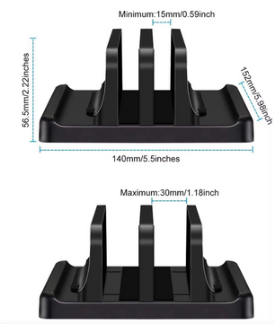 Verticale Laptop Standaard – Bureau Organizer met Verstelbare Sleuven