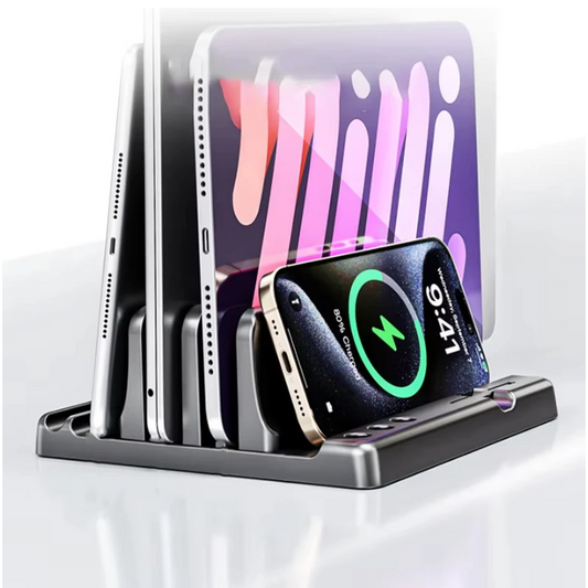 Verticale Laptop Standaard – Bureau Organizer met Verstelbare Sleuven