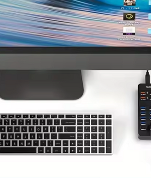 14-in-1 USB Hub met Voeding – USB 3.0/2.0 Data Hub met Individuele Schakelaars en LED