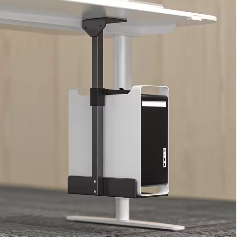 PC Behuizing Houder Onder Bureau – Verstelbare CPU Standaard voor Wand of Bureau Montage