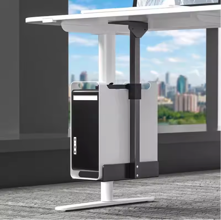 PC Behuizing Houder Onder Bureau – Verstelbare CPU Standaard voor Wand of Bureau Montage