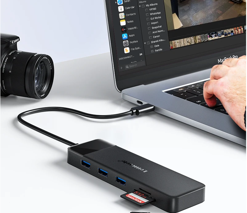 10-in-1 USB-C Hub – Dual HDMI 4K, VGA, USB 3.0 en 100W Power Delivery