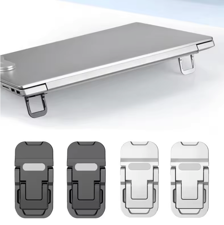 Mini Laptop Standaard Set (2 Stuks) – Opvouwbare Verhogers met Verstelbare Hoeken