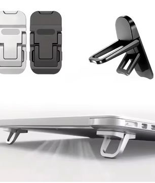 Mini Laptop Standaard Set (2 Stuks) – Opvouwbare Verhogers met Verstelbare Hoeken