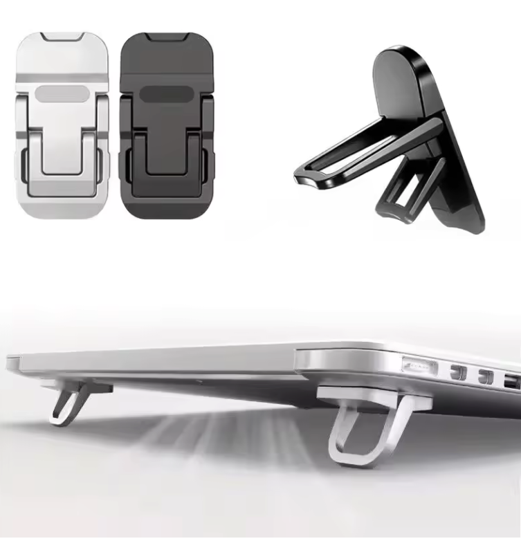 Mini Laptop Standaard Set (2 Stuks) – Opvouwbare Verhogers met Verstelbare Hoeken