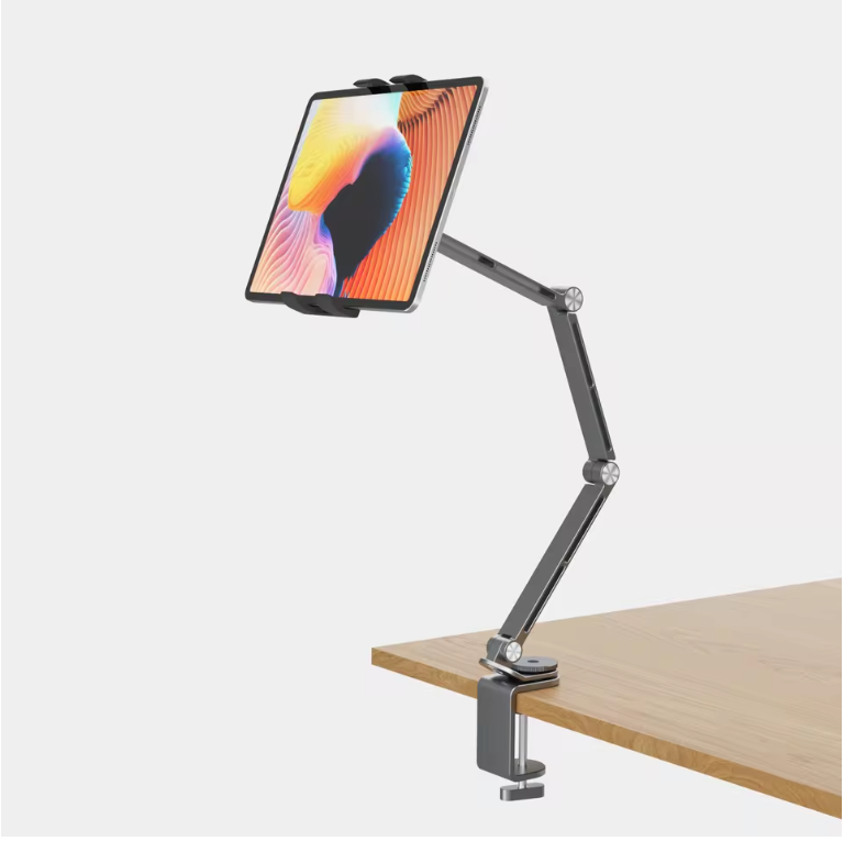 Verstelbare Tablet Houder met Klem – 360° Draaibare Stand voor Bureau en Bed