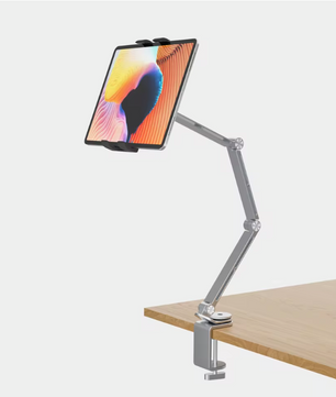 Verstelbare Tablet Houder met Klem – 360° Draaibare Stand voor Bureau en Bed