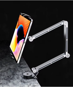 Verstelbare Tablet Houder met Klem – 360° Draaibare Stand voor Bureau en Bed