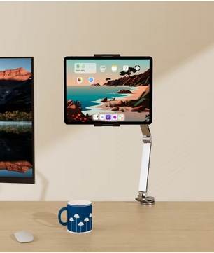 Verstelbare Tablet Houder met Klem – 360° Draaibare Stand voor Bureau en Bed