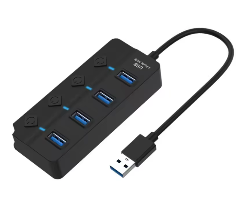 USB Hub 4/7 Poorten – USB 3.0/2.0 Splitter met Schakelaars en LED
