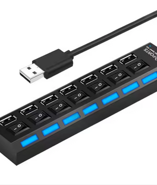 USB Hub 4/7 Poorten – USB 3.0/2.0 Splitter met Schakelaars en LED