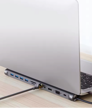 11-in-1 USB-C Docking Station – 4K HDMI, VGA, Ethernet en 100W Power Delivery