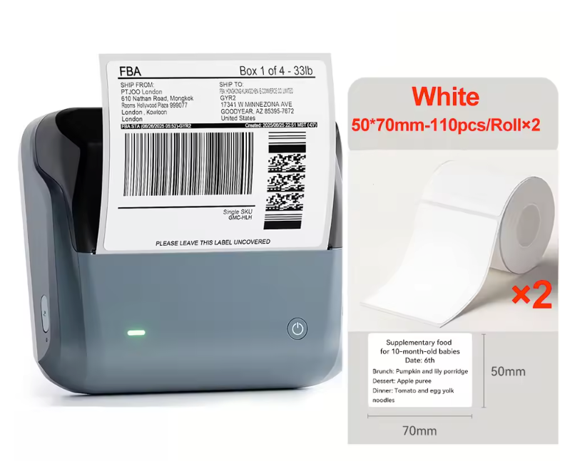 Thermische Label Printer – Draadloze Stickerprinter 20-110 mm voor Zakelijk Gebruik