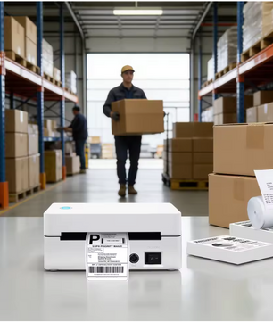 4x6 Label Printer – Draadloze Thermische Printer met Bluetooth en USB voor Verzending