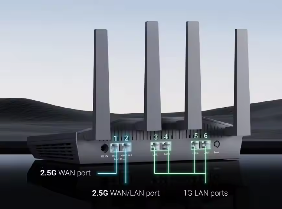 WiFi 6 Router met 2.5G Ethernet – High-Speed Router voor Thuis en Kantoor