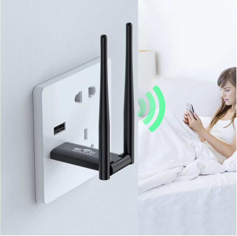 WiFi Versterker 300Mbps – USB Repeater voor Groot Bereik
