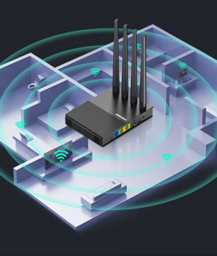 4G LTE WiFi 6 Router – 300Mbps SIM Modem met Antennes