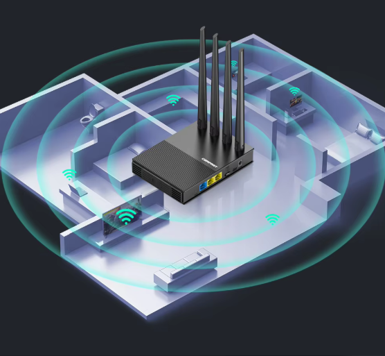 4G LTE WiFi 6 Router – 300Mbps SIM Modem met Antennes