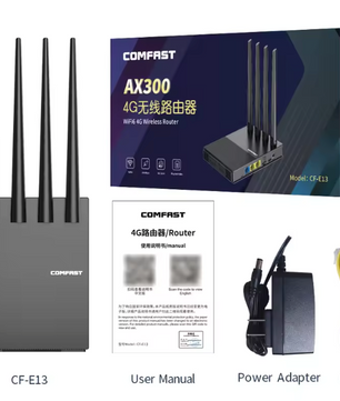 4G LTE WiFi 6 Router – 300Mbps SIM Modem met Antennes