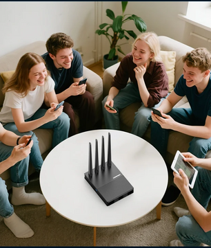 4G LTE WiFi 6 Router – 300Mbps SIM Modem met Antennes