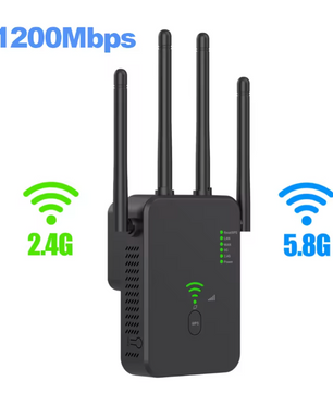 WiFi Versterker 1200Mbps – Dual Band Repeater en Extender