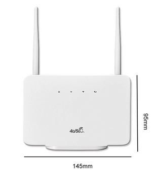 4G LTE WiFi Router – 300Mbps Draadloze Modem met SIM Slot en Antennes