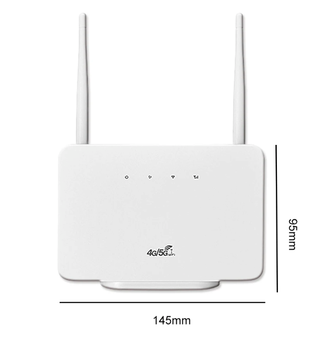 4G LTE WiFi Router – 300Mbps Draadloze Modem met SIM Slot en Antennes